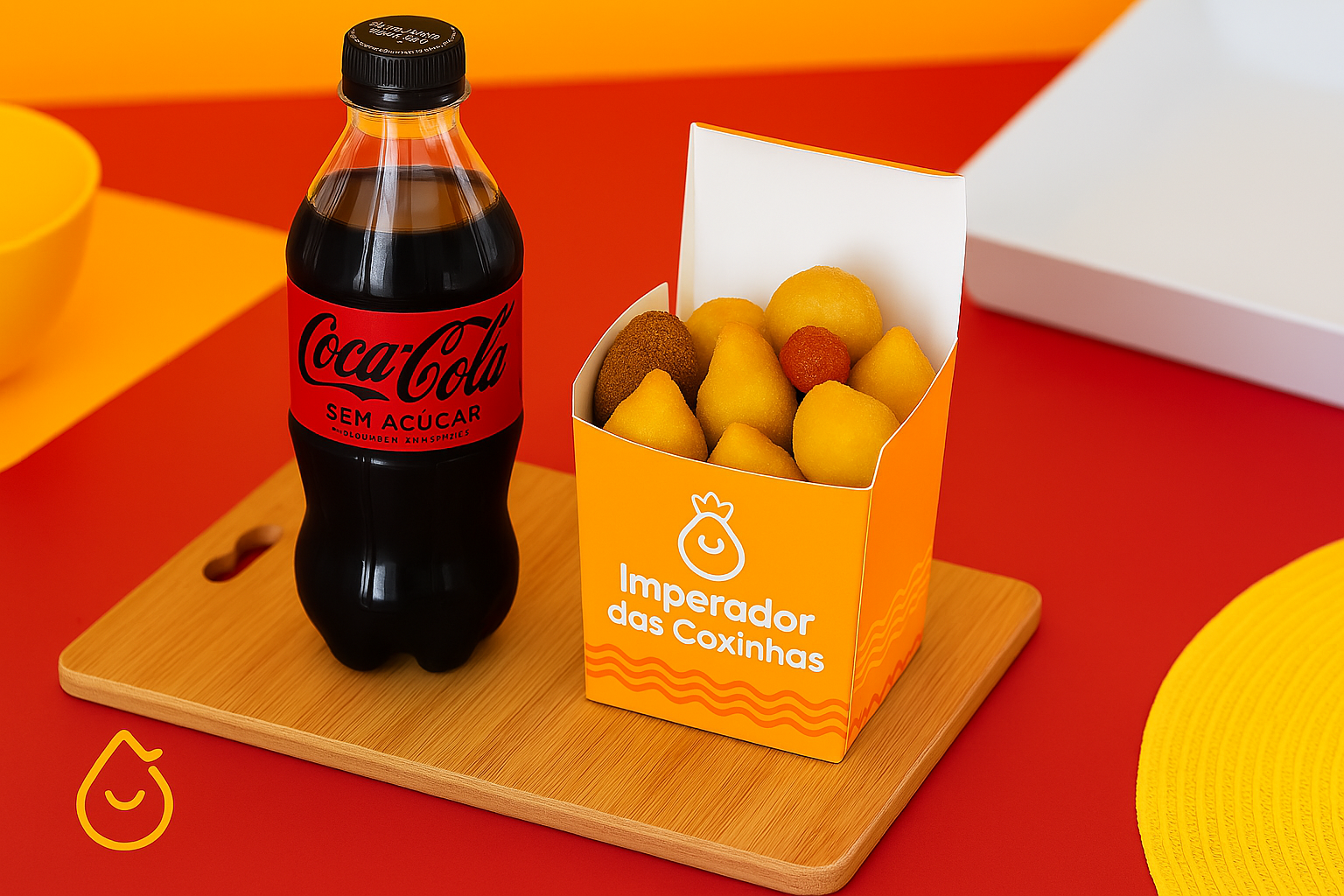 25 Salgados + Coca Média