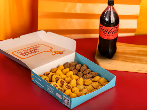 100 Salgados + Coca